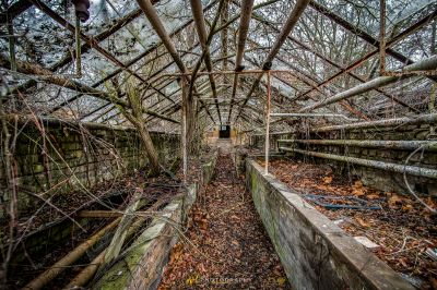 Ein sehr altes verlassenes Gebäude im Wald