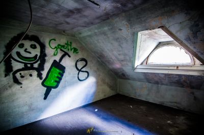 Ein Graffiti an der Wand