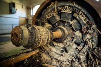 Eine rostige alte Maschine