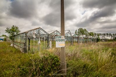 Ein Zeichen, das im Gras ist