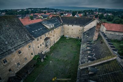 Ein Blick auf eine Stadt aus einem hohen Winkel