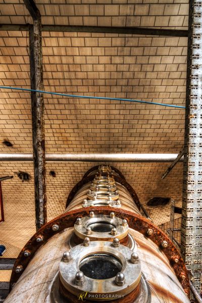 Ein großes Metallrohr