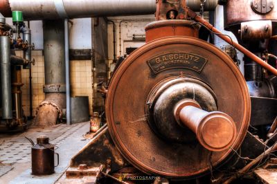 Einem verrosteten Zugmotor