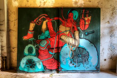 Ein Gemälde eines Mannes, der ein Pferd reitet