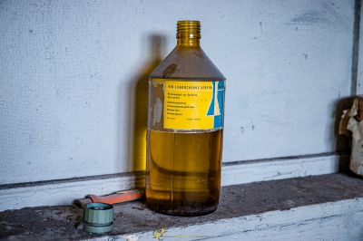 Eine Flasche Flüssigkeit