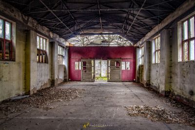 Ein Zimmer mit vielen Fenstern und vielen Blättern