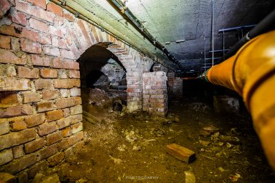 Einer Mauer aus Ziegeln