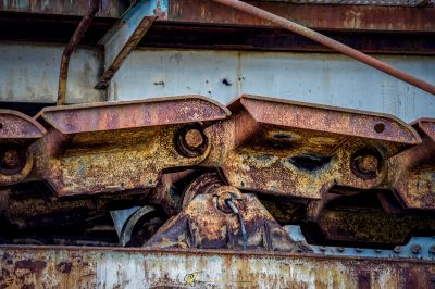 Struktur aus verrosteten Metallen