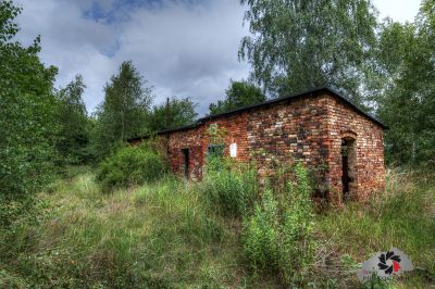 Ein kleines Gebäude in einem Feld aus hohem Gras